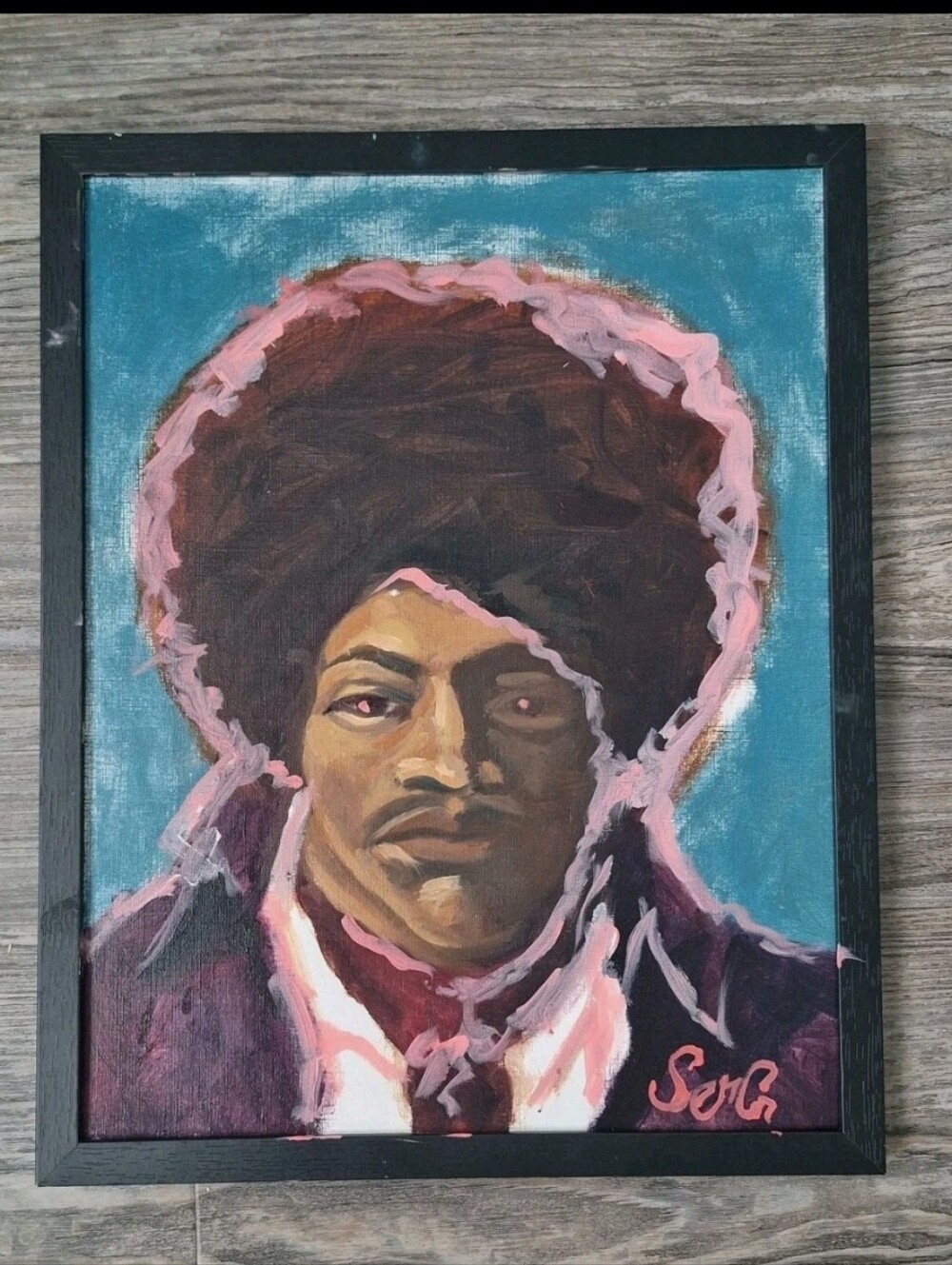 Jimi Hendrix Pop Art Print 11x14 Framed